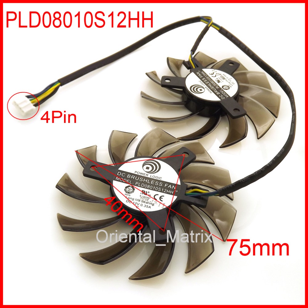 Air Cooler Cpu - 무료 배송 2 개/몫 pld08010s12hh 75mm