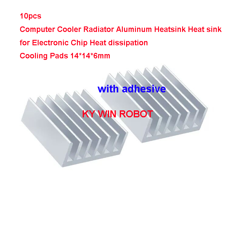 10개 미니 접착식 알루미늄 방열판 14x14x6mm  - Heatsink 리뷰 및 가격