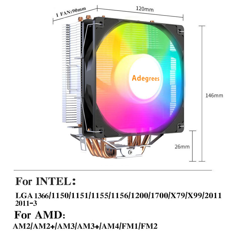 X99 타워형 CPU 쿨러 4개의 히트파이프 120MM - Air Cooler Cpu 리뷰 및 가격