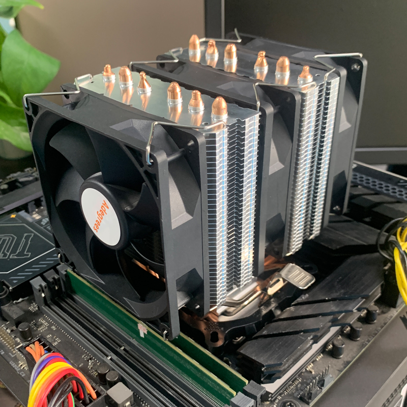 6개의 히트 파이프를 장착한 CPU 공랭 쿨러, 4핀  - Air Cooler Cpu 리뷰 및 가격