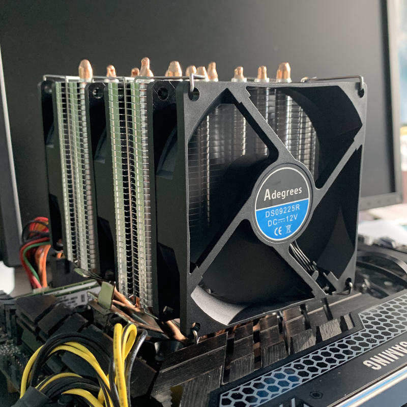 6개의 히트 파이프를 장착한 CPU 공랭 쿨러, 4핀  - Air Cooler Cpu 리뷰 및 가격